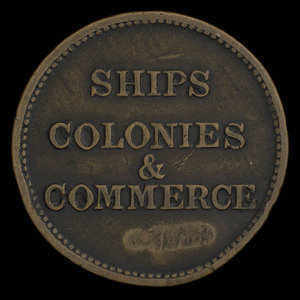 Canada, inconnu, 1/2 penny : 1835