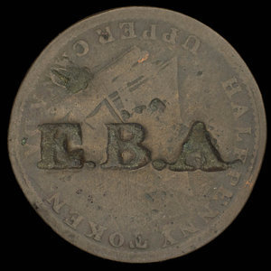 Canada, inconnu, 1/2 penny : 1820