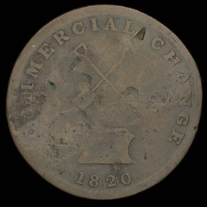 Canada, inconnu, 1/2 penny : 1820