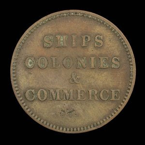 Canada, inconnu, 1/2 penny : 1835