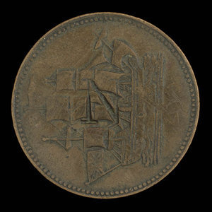 Canada, inconnu, 1/2 penny : 1835