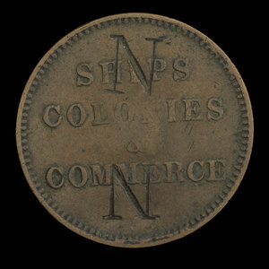 Canada, inconnu, 1/2 penny : 1835