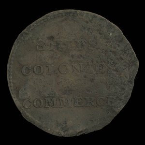 Canada, inconnu, 1/2 penny : 1835