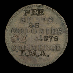 Canada, inconnu, 1/2 penny : 1835