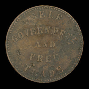 Canada, George Davies, 1/2 penny : 1855