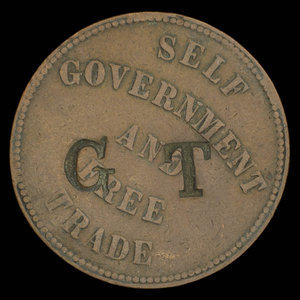 Canada, George Davies, 1/2 penny : 1857