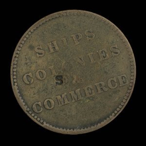 Canada, inconnu, 1/2 penny : 1835