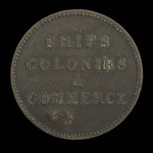 Canada, inconnu, 1/2 penny : 1835