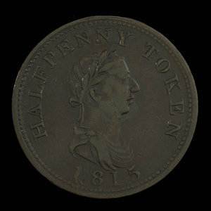 Canada, inconnu, 1/2 penny : 1815