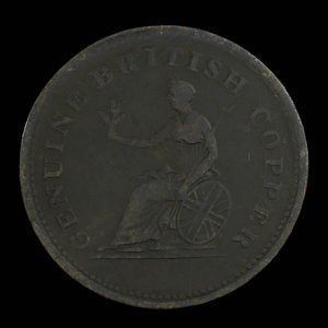 Canada, inconnu, 1/2 penny : 1815