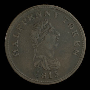 Canada, inconnu, 1/2 penny : 1815