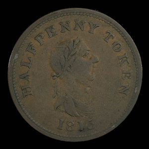 Canada, inconnu, 1/2 penny : 1815