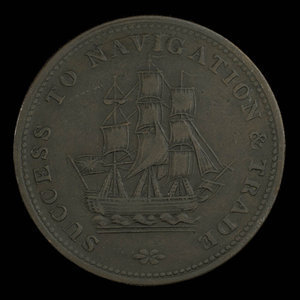 Canada, inconnu, 1/2 penny : 1815