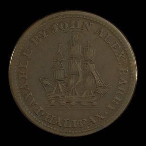 Canada, John Alexr. Barry, 1/2 penny : 1815