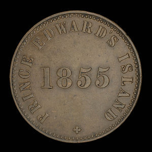 Canada, George Davies, 1/2 penny : 1855