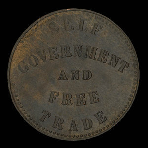 Canada, George Davies, 1/2 penny : 1857