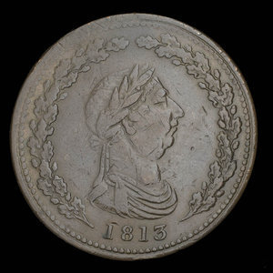 Canada, inconnu, 1 penny : 1813