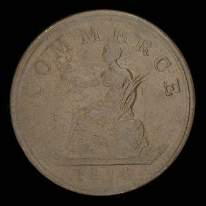 Canada, inconnu, 1 penny : 1814