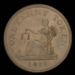 Canada, inconnu, 1 penny : 1812