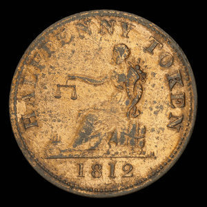 Canada, inconnu, 1/2 penny : 1812