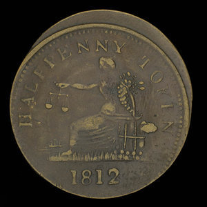 Canada, inconnu, 1/2 penny : 1812