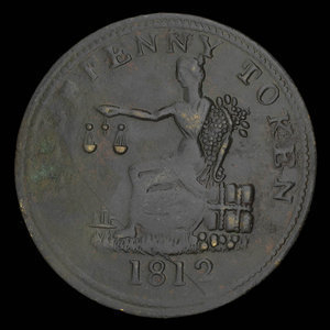 Canada, inconnu, 1/2 penny : 1812