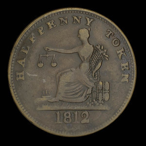 Canada, inconnu, 1/2 penny : 1812