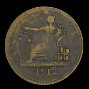 Canada, inconnu, 1/2 penny : 1812