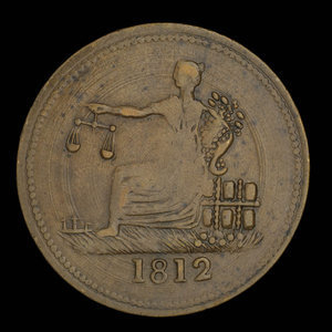 Canada, inconnu, 1/2 penny : 1812