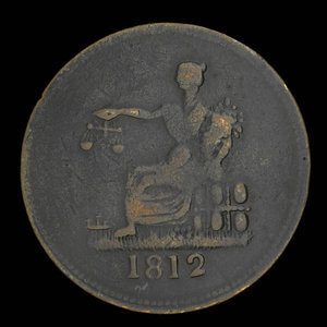 Canada, inconnu, 1/2 penny : 1812