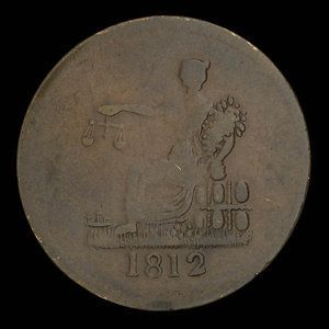 Canada, inconnu, 1/2 penny : 1812