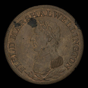 Canada, inconnu, 1/2 penny : 1813