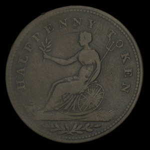 Canada, inconnu, 1/2 penny : 1813