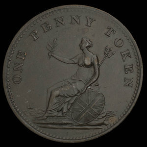 Canada, inconnu, 1 penny : 1813