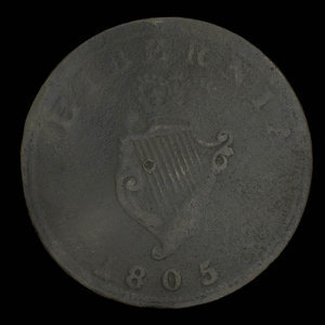 Canada, inconnu, 1/2 penny : 1805