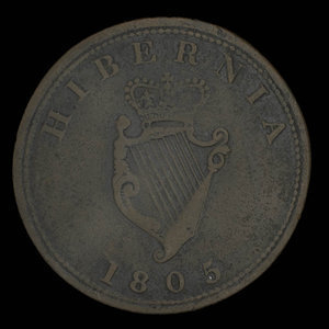 Canada, inconnu, 1/2 penny : 1805