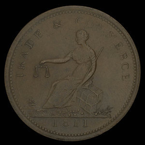 Canada, inconnu, 1/2 penny : 1811