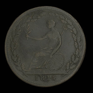 Canada, inconnu, 1/2 penny : 1814