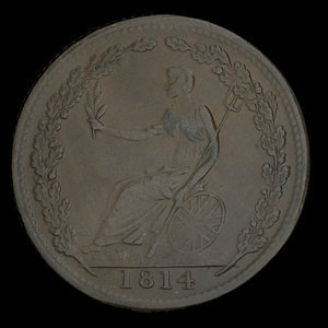 Canada, inconnu, 1/2 penny : 1814