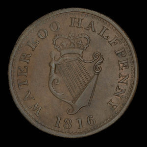 Canada, inconnu, 1/2 penny : 1816