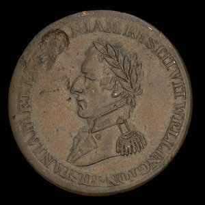 Canada, inconnu, 1/2 penny : 1813