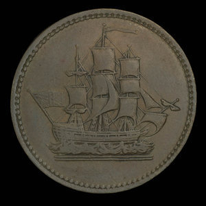 Canada, inconnu, 1/2 penny : 1815