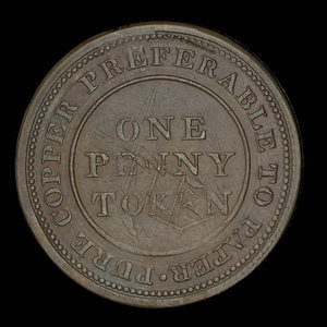 Canada, inconnu, 1 penny : 1813