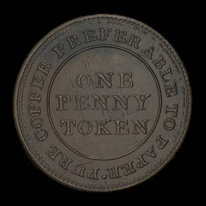 Canada, inconnu, 1 penny : 1813