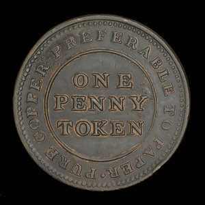 Canada, inconnu, 1 penny : 1814