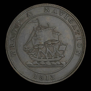 Canada, inconnu, 1/2 penny : 1813