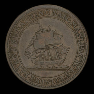 Grande-Bretagne, Bristol Brass & Copper Company, 1/2 penny : 1811