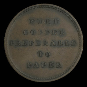 Canada, inconnu, 1/2 penny : 1830