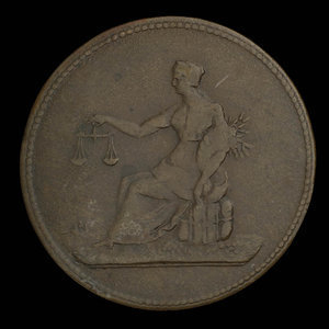 Canada, inconnu, 1/2 penny : 1820