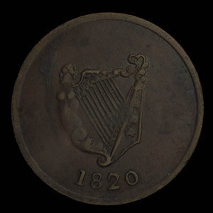 Canada, inconnu, 1/2 penny : 1820